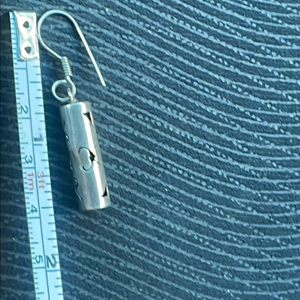 .925 Sterling DANGLY EARRINGS Mexican Silver Fine Jewelry  Vintage 1990’s - Picture 9 of 9